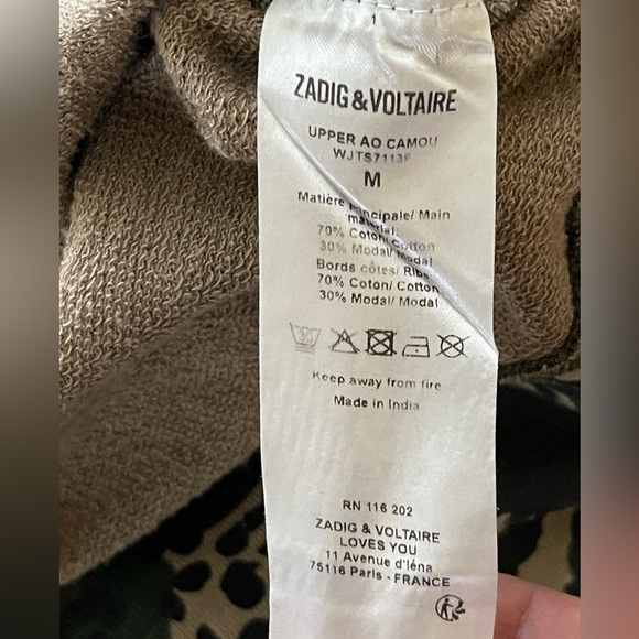 Zadig & Voltaire camo and leopard combo print sweater - Picture 9 of 9